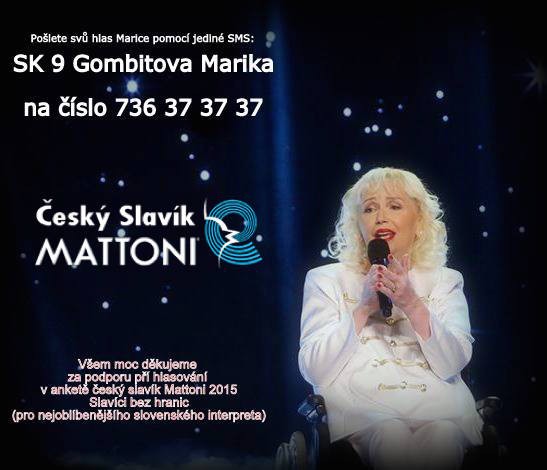 Hlasujte za Mariku Gombitovů v ankete Český slavík Mattoni 2015!